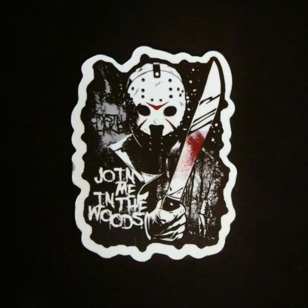 Horror Sticker Jason Voorhees Friday the 13th Crystal Lake Slasher Movie
